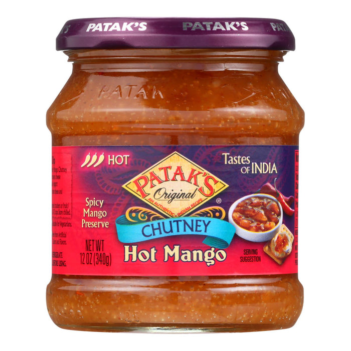 Patak's Hot Mango Chutney, 12 Ounce (Pack of 6)