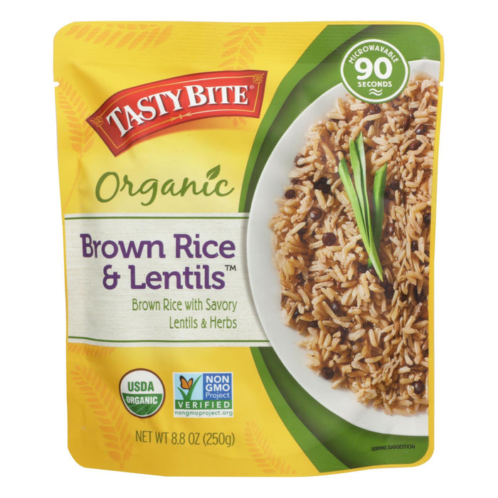 Tasty Bite Ready-to-Eat Brown Rice & Lentils, 8.8 oz, Pack of 6