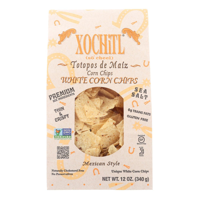 Xochitl Tortilla Chips, White Corn, 10-Pack, 12 Oz. Bags