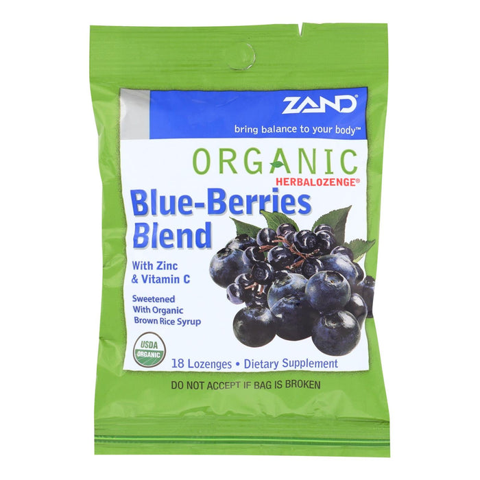 Zand Organic Blueberries Herbalozenges (Pack of 12 - 18 Ct.)