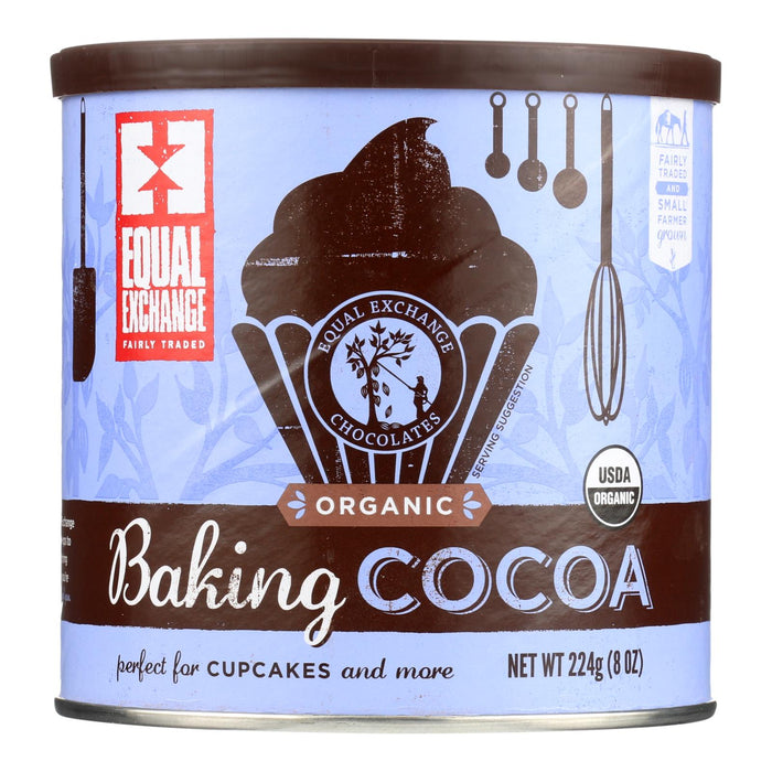 Equal Exchange Organic Baking Cocoa - 8 Oz. (Pack of 6)