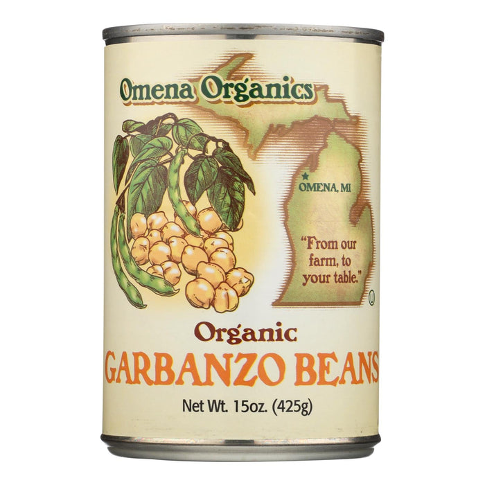 Omena Organics Organic Garbanzo Beans, 15 Oz (Case of 12)