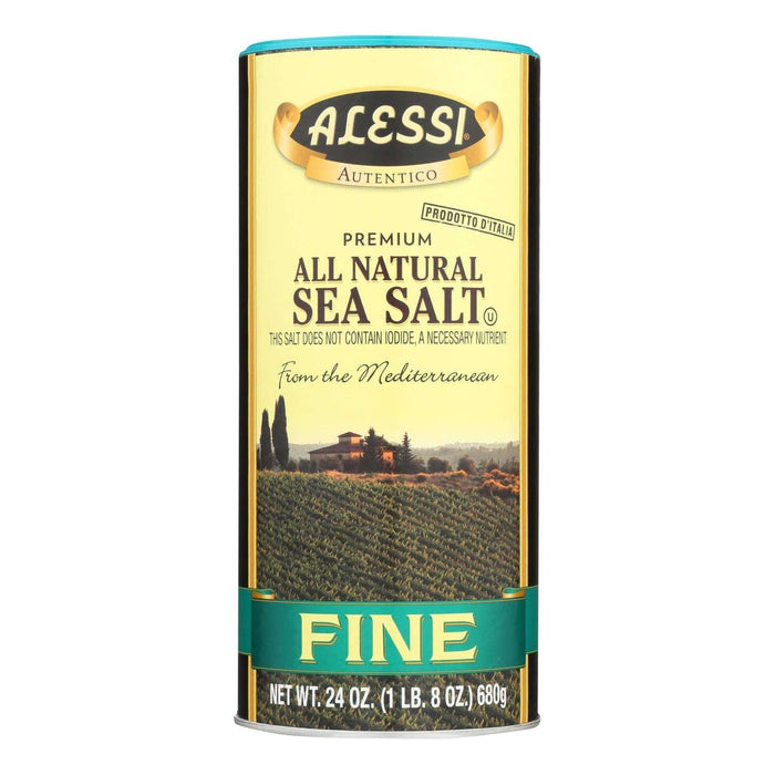 Alessi Mediterranean Sea Salt Fine (6 Pack, 24 Oz. Each)