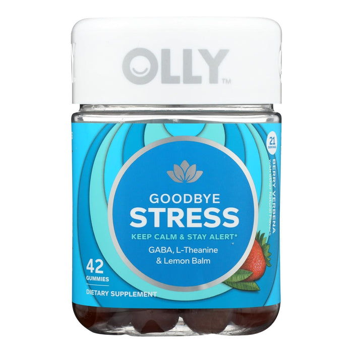 Olly Goodbye Stress Berry Gummies: Natural Stress Relief Supplement for a Calmer Mind, 42 Count