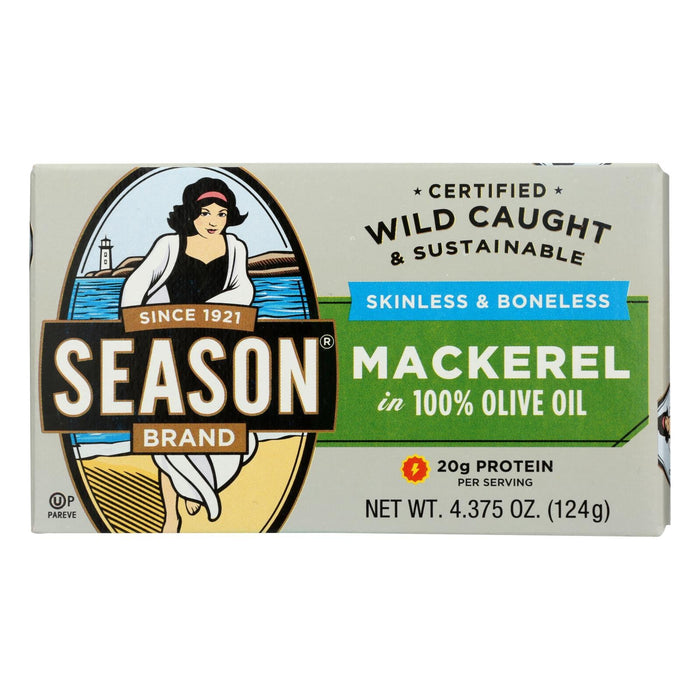 Season Mackerel Fillets in Olive Oil | 4.375 Oz | Pack of 12