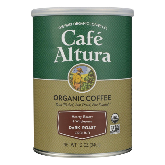 Cafe Altura Organic Ground Dark Roast Coffee, (Pack of 6) - 12 Oz.