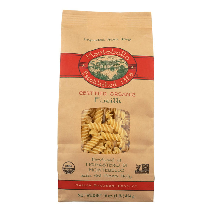 Montebello Organic Fusilli Pasta (12 Pack - 1 lb)