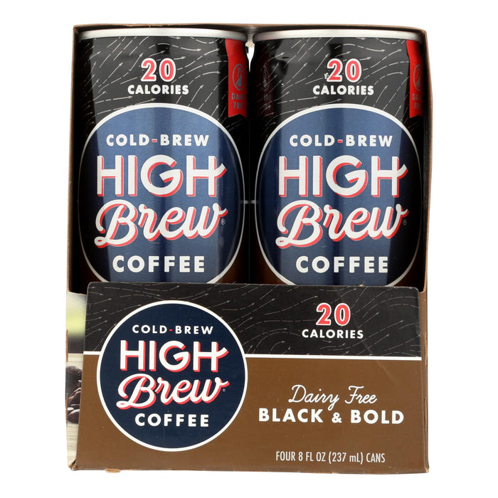 High Brew Coffee - Black & Bold Sugar Free (Pack of 6)