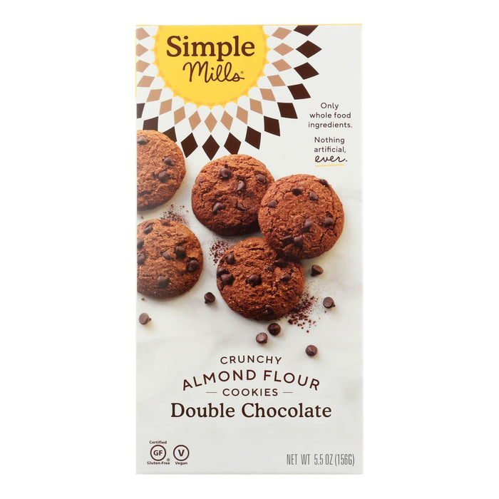Simple Mills Double Chocolate Crunchy Cookies, 5.5 Oz. (Pack of 6)