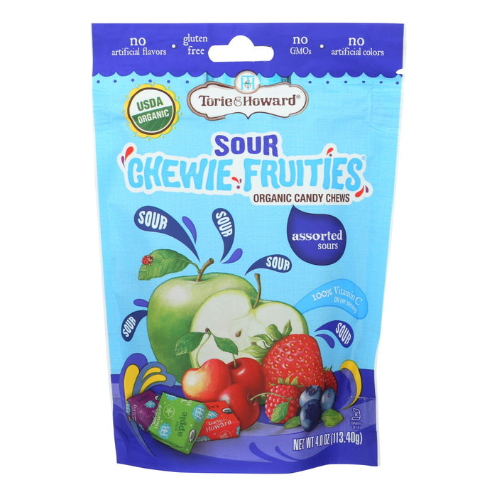 Torie and Howard Organic Chewy Fruities Sour Assorted (Pack of 6) - 4 Oz.