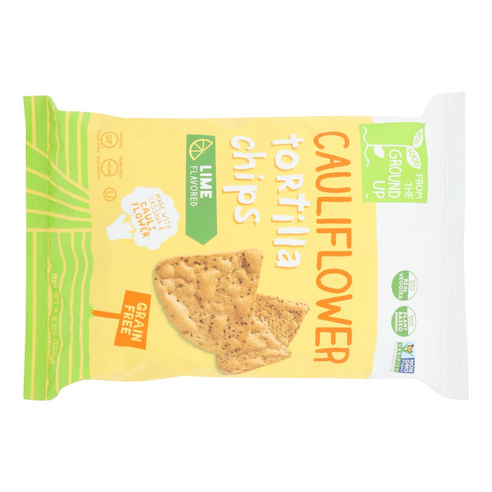 From The Ground Up Tort Chips Cauliflower & Lime (Pack of 12) - 4.5 Oz Each