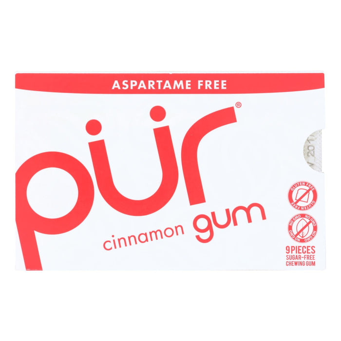 Pur Gum Cinnamon Aspartame Free, 9 Pieces x 12.6g (Case of 12)