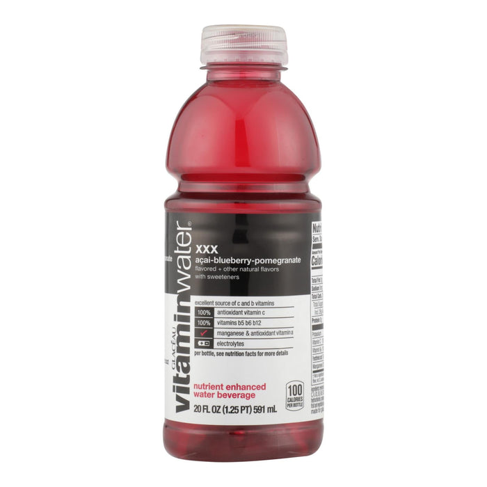 Glaceau Vitamin Water XXX: Acai-Blueberry-Pomegranate 20 Fl. Oz. (Pack of 12), Cold