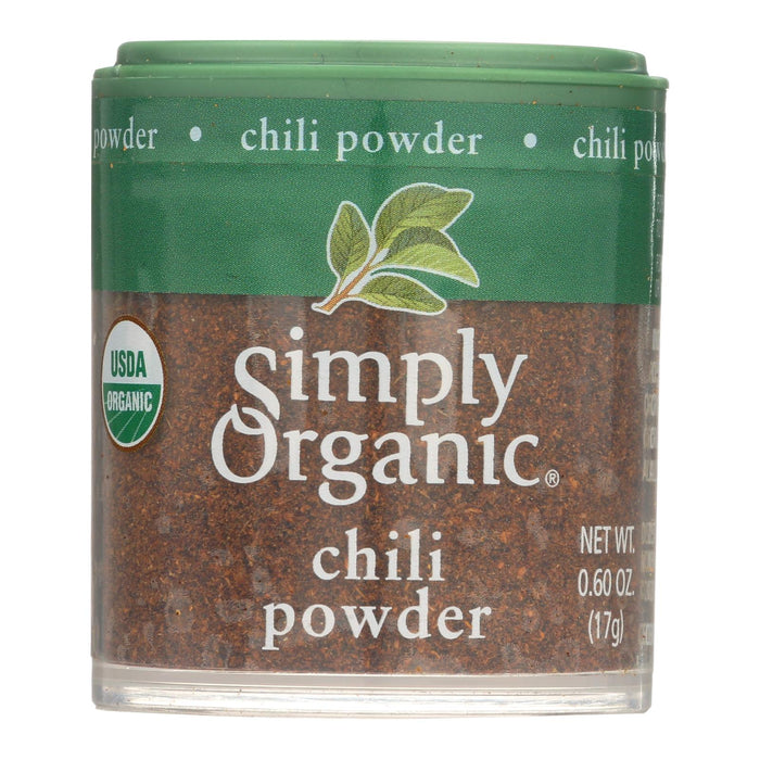 Simply Organic Chili Powder, Organic, .6 Oz, Case of 6