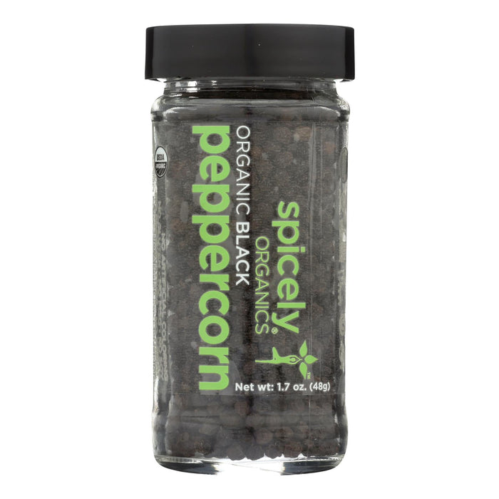 Organic Black Peppercorns Whole by Spicely Organics (3 Pack, 1.7 Oz Each)