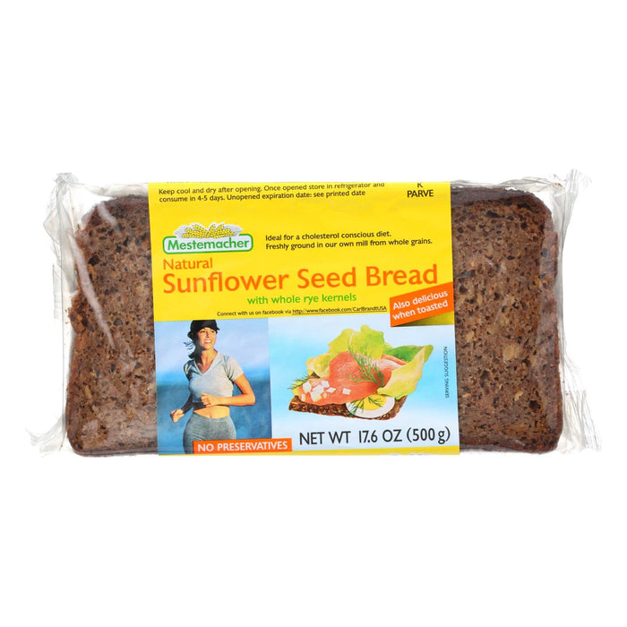 Mestemacher Organic Sunflower Seed Bread, 17.6 Oz Pack of 12