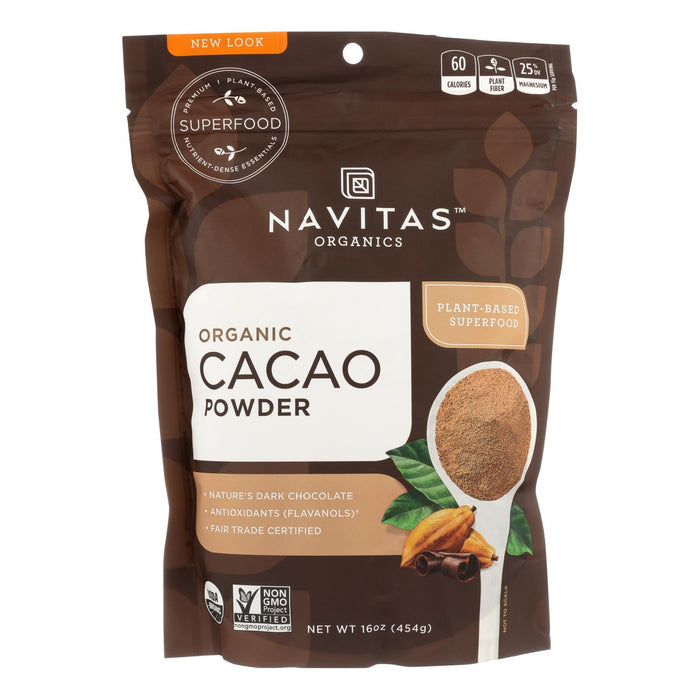 Navitas Naturals Organic Raw Cacao Powder - 16 Oz (Pack of 6)
