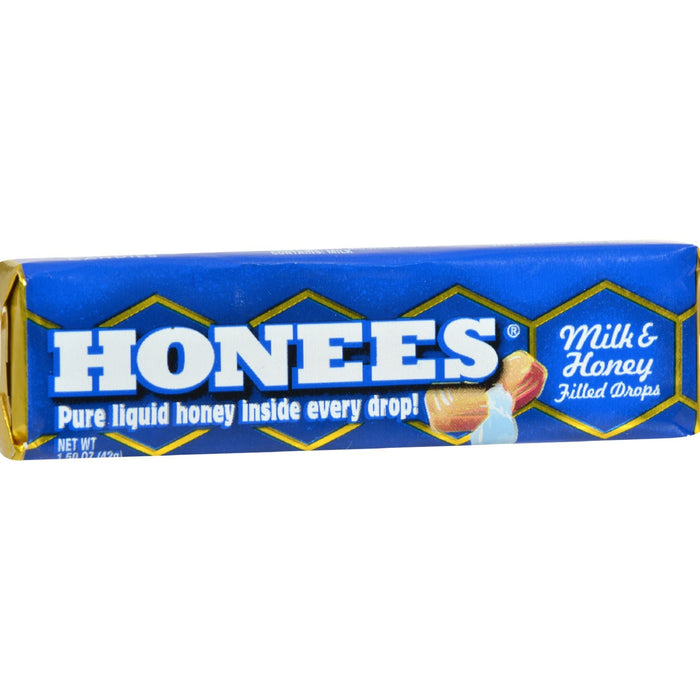 Honees Milk and Honey Filled Bite-Sized Soft Caramel Drops (Pack of 24) - 1.5 Oz.