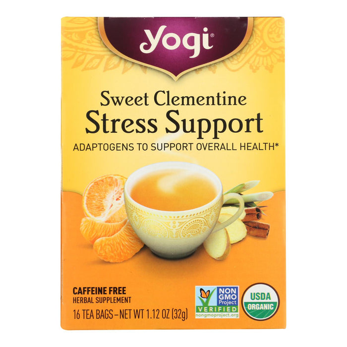 Yogi Tea Clementine Calm & De-Stress Herbal Tea, Pack of 6 - 16 Tea Bags