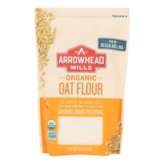 Arrowhead Mills Organic Oat Flour, Pack of 6 (16 Oz. Each)