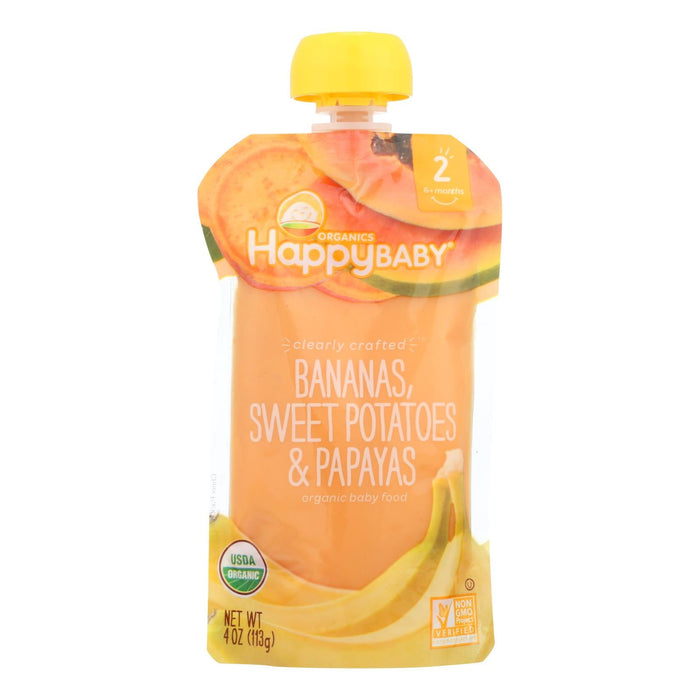 Happy Baby Clearly Crafted Bananas, Sweet Potatoes & Papayas (16 - 4 Oz. Pouches)