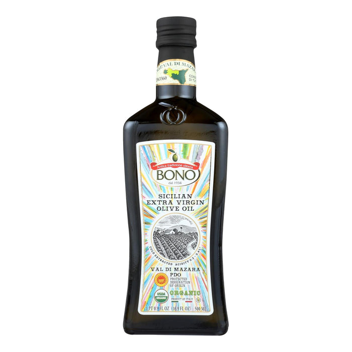Bono Evoo Organic Val Di Mazara 16.9 Fl Oz Olive Oil (Pack of 6)