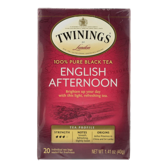 Twinings English Afternoon Black Tea, 6 Packs of 20 Tea Bags