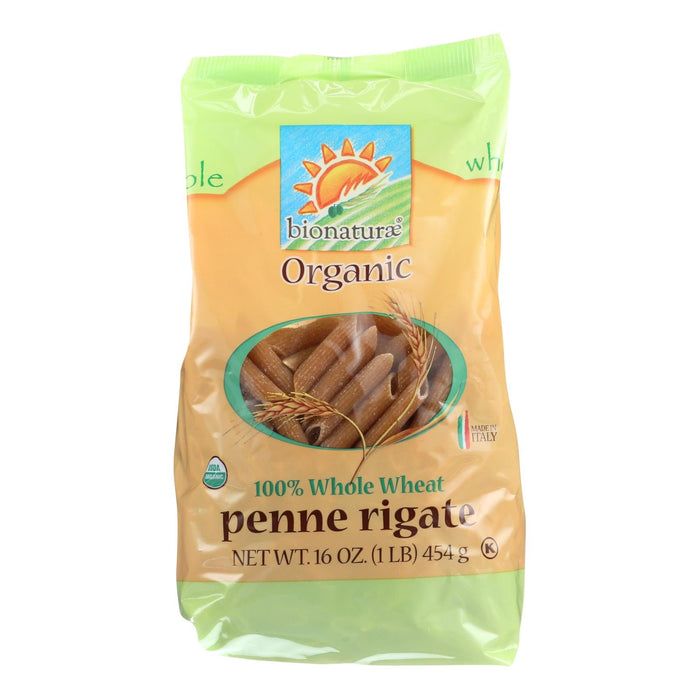 Bionaturae Whole Wheat Penne Rigate, USDA Organic, Pack of 12 (16 Oz Per Box)