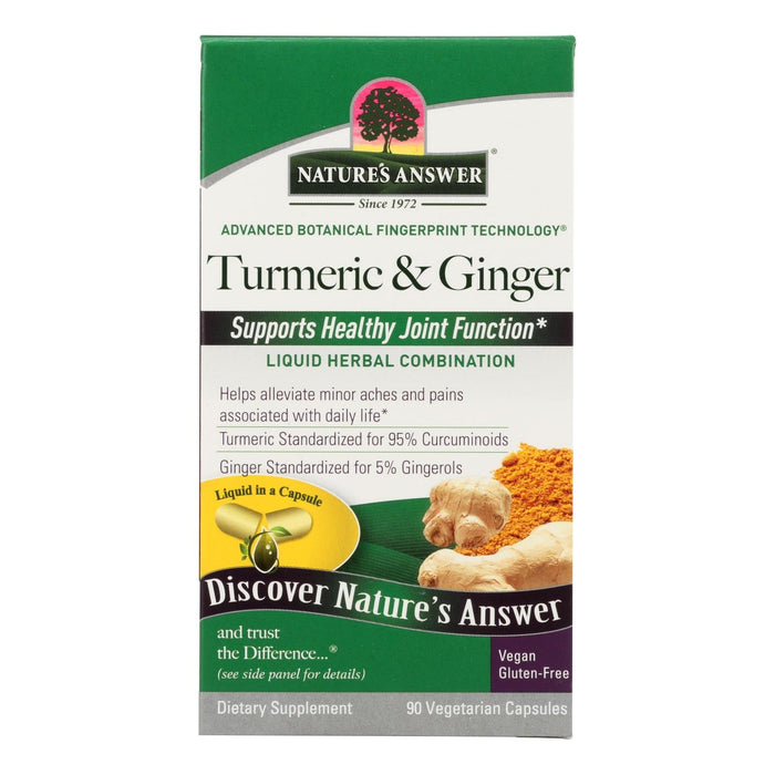 Nature's Answer Turmeric and Ginger Extract Capsules - 90 Veggie Caps