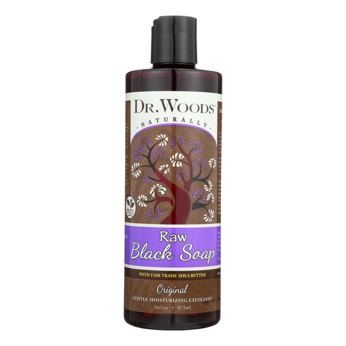 Dr. Woods Shea Vision Pure Black Soap With Organic Shea Butter - 16 Fl Oz - Pack of 2