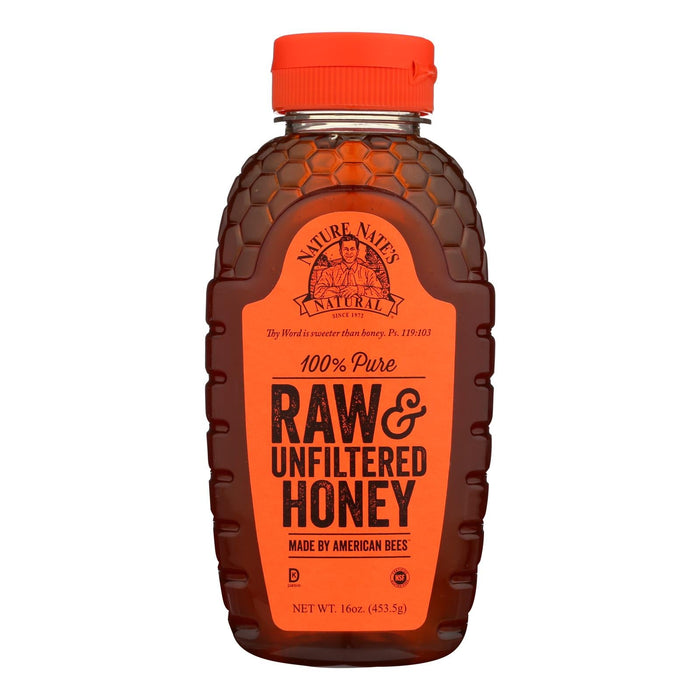 Nature Nate's Unfiltered, Unpasteurized Raw Honey (Pack of 6 - 16 oz.)
