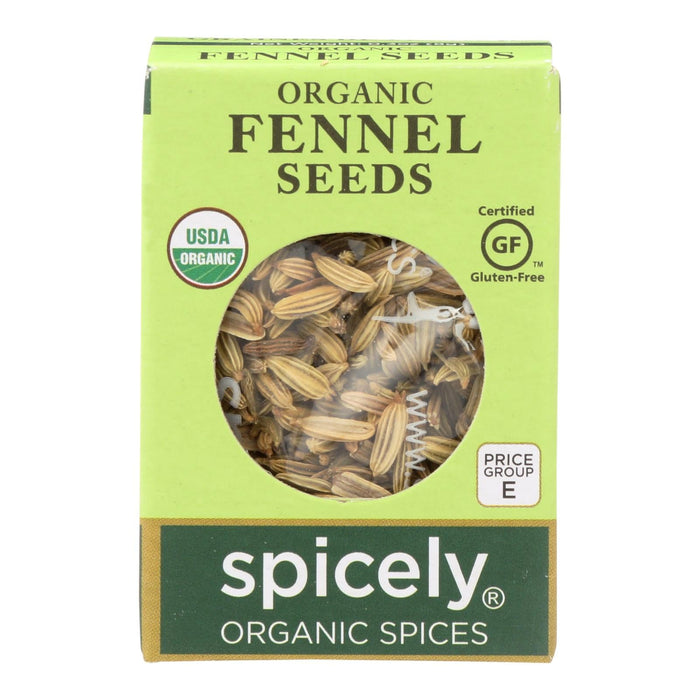 Spicely Organics Organic Fennel Seeds: Aromatic Spice in Convenient Pack of 6