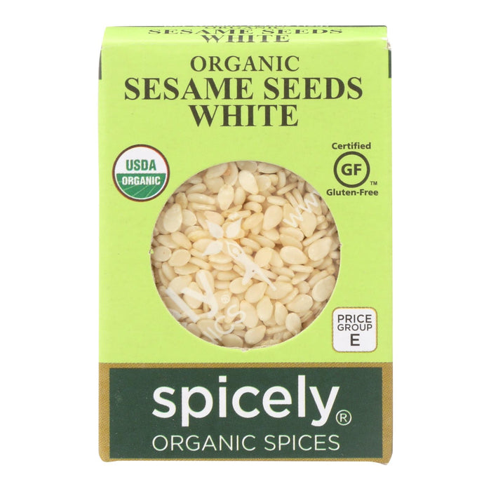 Spicely Organics Organic White Sesame Seeds (0.45 Oz., Pack of 6)