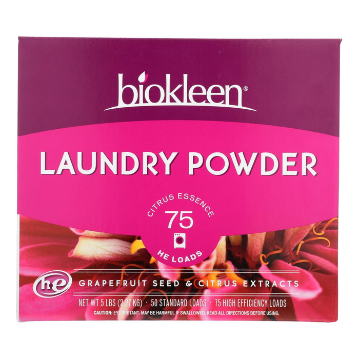 Biokleen Laundry Powder: Eco-Friendly, All-Temperature Cleaning (5 lbs)