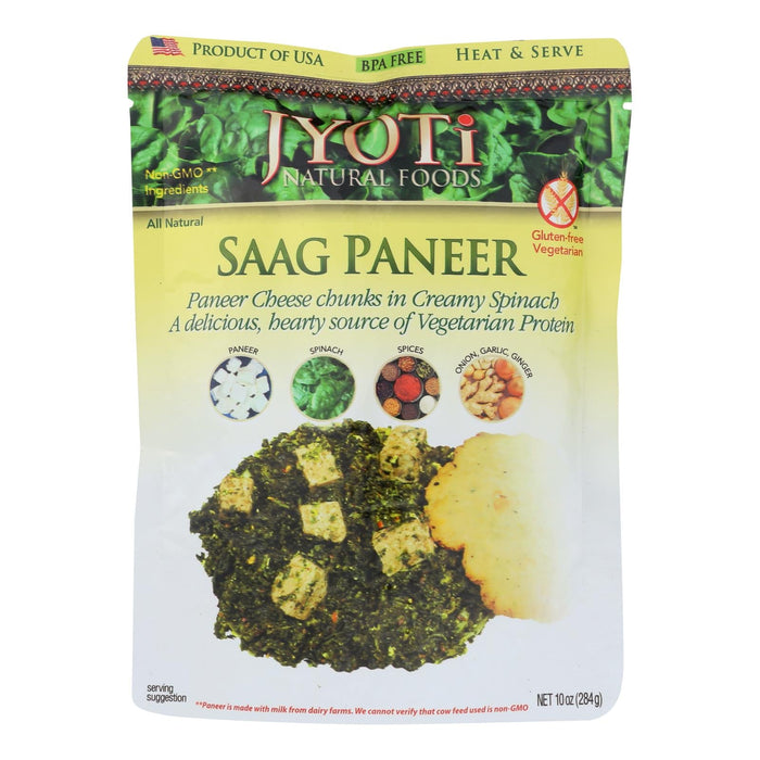 Jyoti Cuisine India Premium Saag Paneer, 10 Oz Pack of 6