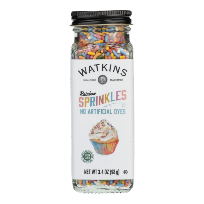 Watkins Rainbow Sugar Crystal Sprinkles, Pack of 3 (3.4 Oz. Each)