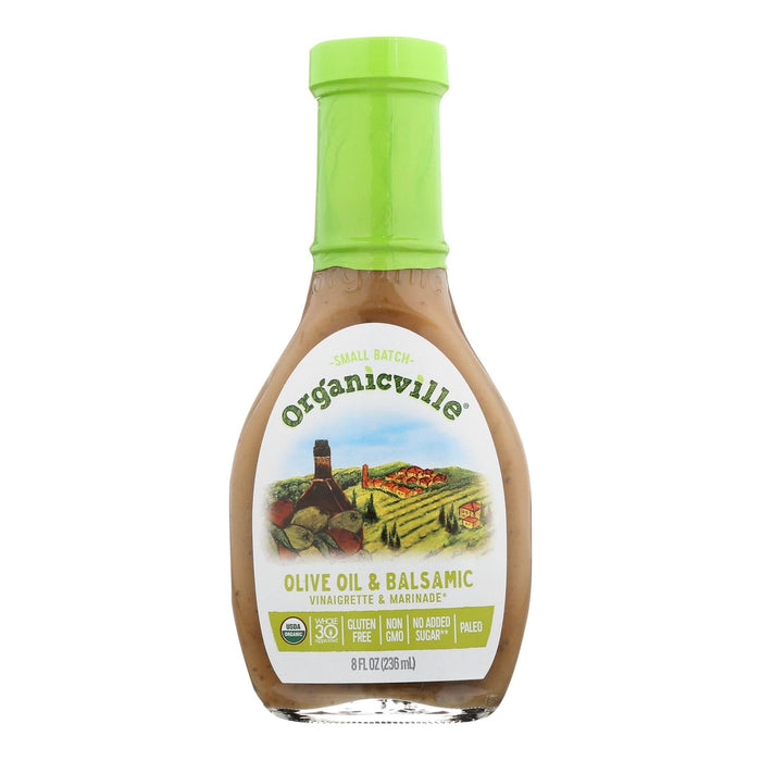 Organic Ville Balsamic Vinaigrette (Pack of 6 - 8 Fl Oz.)