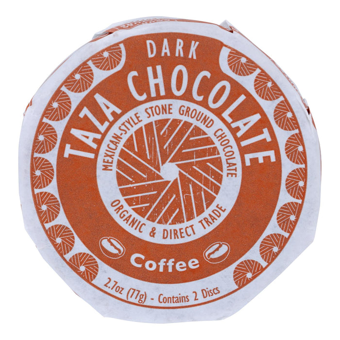 Organic Mexican Chocolate Discs (Pack of 12) - Taza 55% Dark Coffee Flavored 2.7 Oz