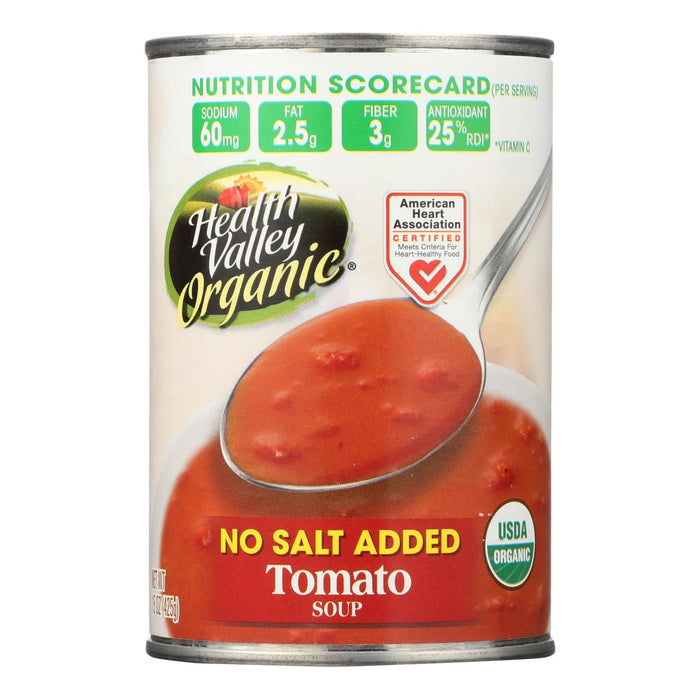 Health Valley Organic No Salt Added Tomato Soup - 15 Oz. (Pack of 12)