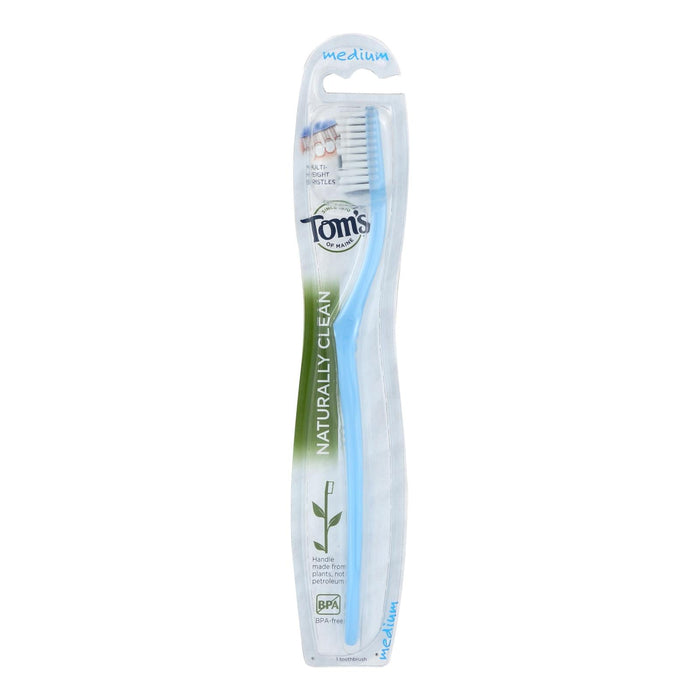 Tom's of Maine Naturally Clean Adult Medium Toothbrush - Pack of 6