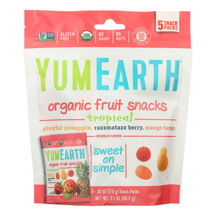 Yumearth Organics Raspberry, Pineapple, Mango (Pack of 12)