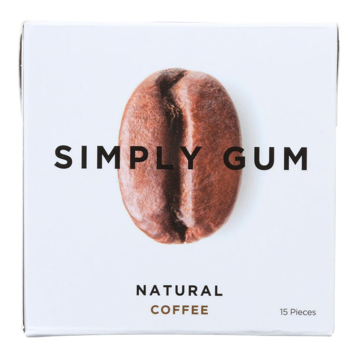 Simply Gum All Natural Coffee Flavor (Pack of 12 - 15 Count Gum)