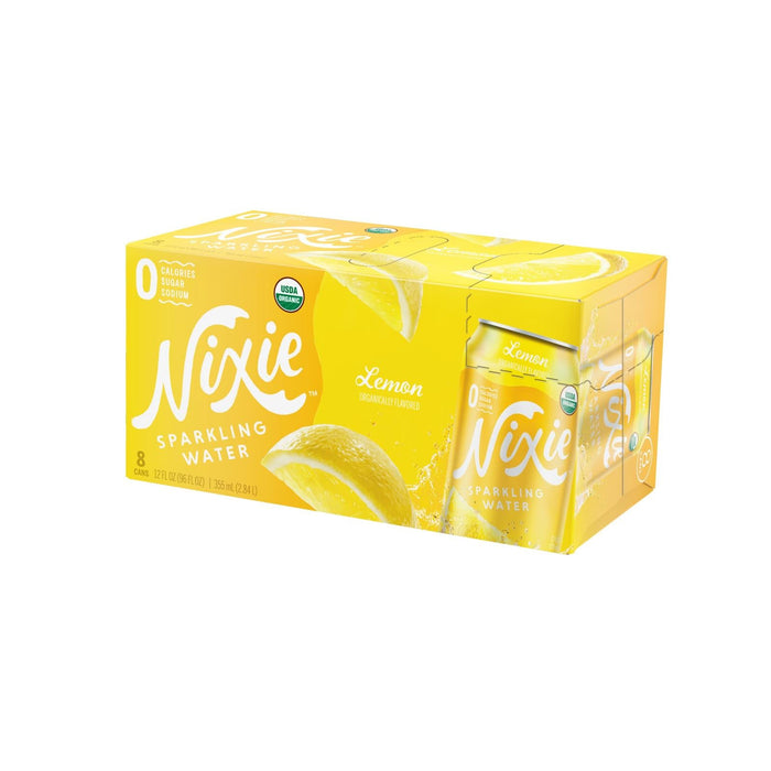 Nixie Lemon Sparkling Water - Case of 3 - 8 oz. Cans