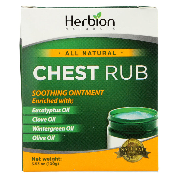 Herbion Naturals All-Natural Soothing Chest Rub Ointment - 3.53 Oz.