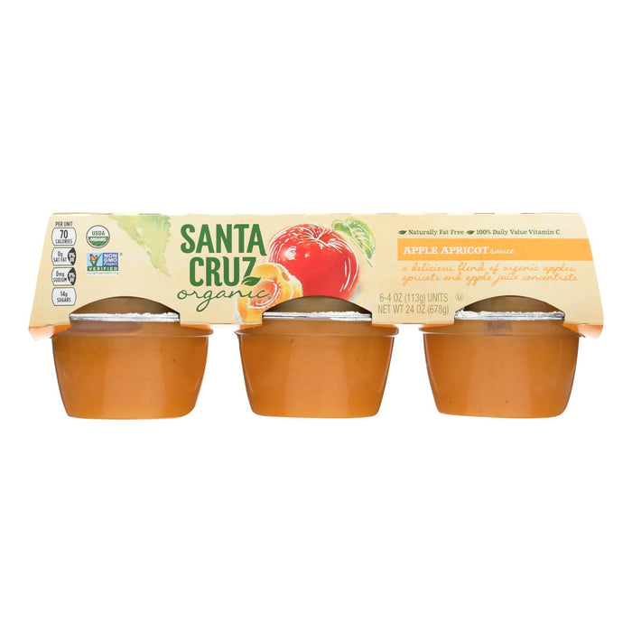 Santa Cruz Organic Apricot Apple Sauce 4 Oz. Pack of 12