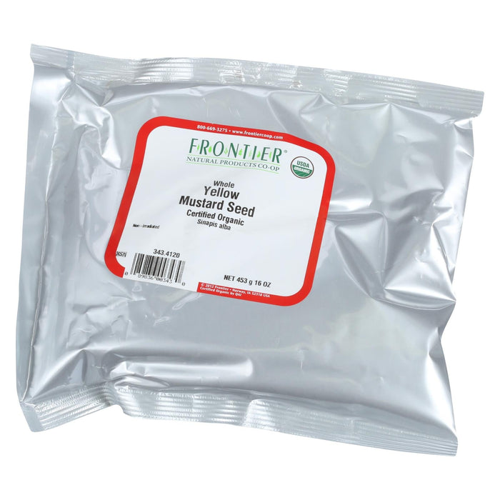 Frontier Herb Organic Yellow Whole Mustard Seed, 1 lb