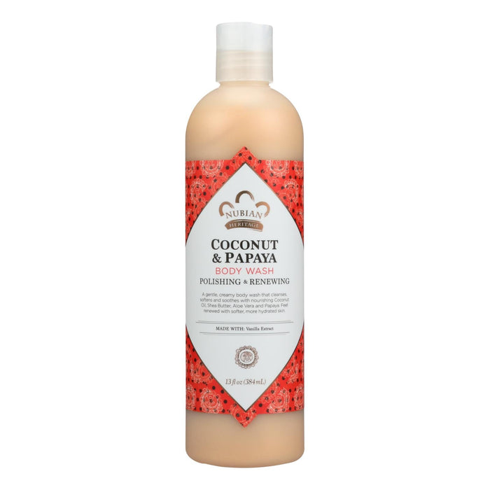 Nubian Heritage Coconut & Papaya Revitalizing Body Wash (13 Fl Oz)