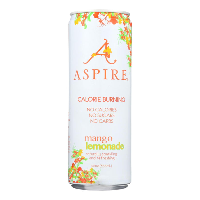 Aspire Healthy Energy Sparkling Mango Lemonade, 12 Oz. (Pack of 12)