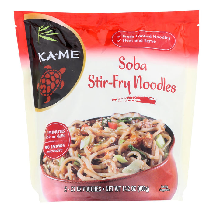 Ka'me Soba Stir Fry Noodles: 6-Pack of 14.2 oz. Authentic Japanese Buckwheat Noodles, Non-GMO