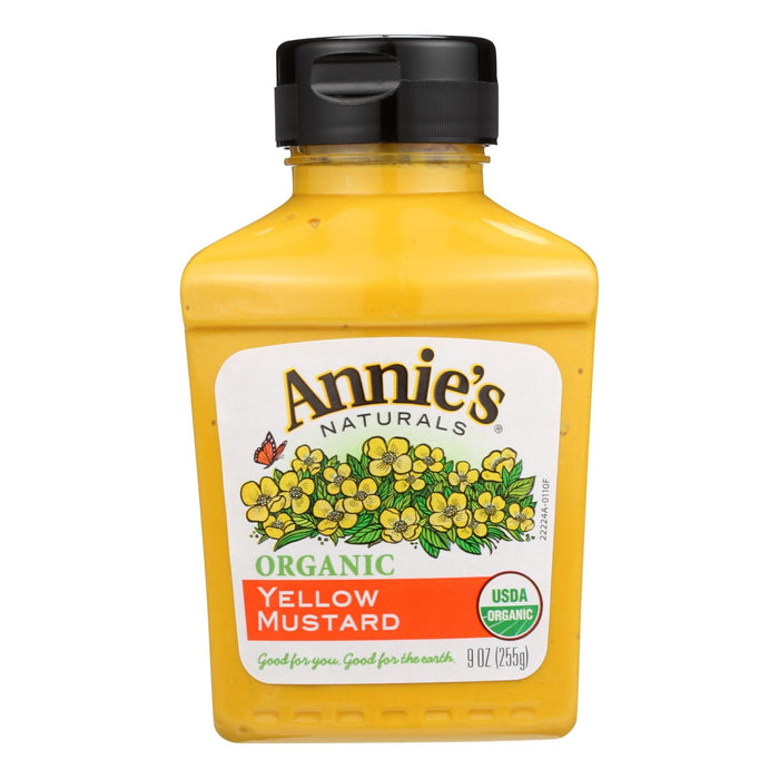 Annie's Naturals Organic Yellow Mustard, 9 Oz. (Pack of 12)